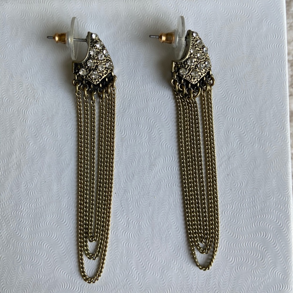 Sam Edelman Metal Chain Post Earrings Gold